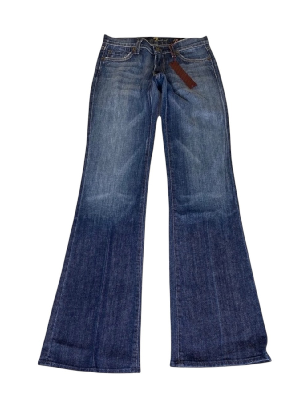 new 7 For All Mankind® ☯︎︎ Gold Medallion Embroidered Bootcut Jeans ☯︎︎ NY Dark - Picture 5 of 17